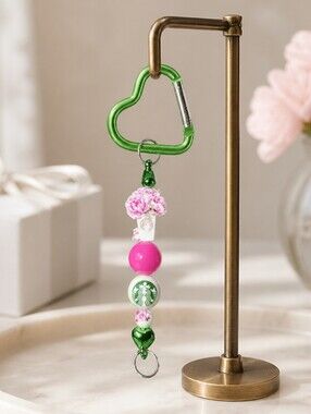 Handcrafted Beaded Bag Charm